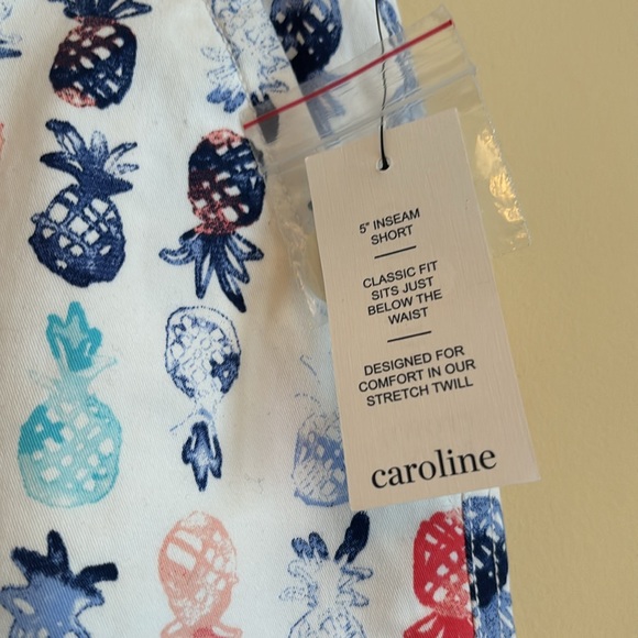 NWT Crown & Ivy Women's Caroline Shorts 5” Inseam Size 10 Pineaple Print - Picture 4 of 8
